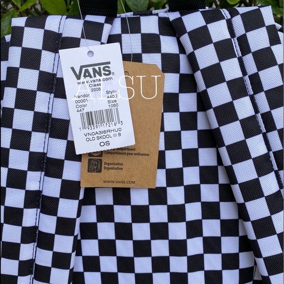 Vans Old Skool III Checkerboard Backpack Black/W - Picture 6 of 8